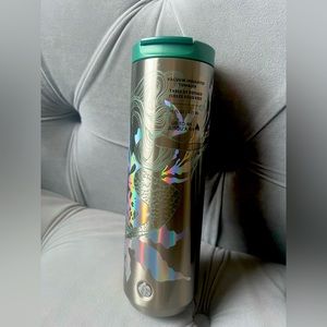 NEW Starbucks 2022 Mermaid Siren Iridescent SS Bottle Insulated Tumbler 16oz